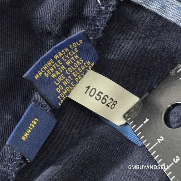 Polo Ralph Lauren Mens Classic Fit 9 Inch Chino Shorts Navy Blue Cotton Size 33 - Picture 5 of 8